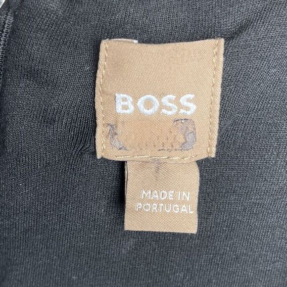 Hugo BOSS Epalleta Dress Women XL Black Sequin Long Sleeve Mini Cocktail - Picture 11 of 13